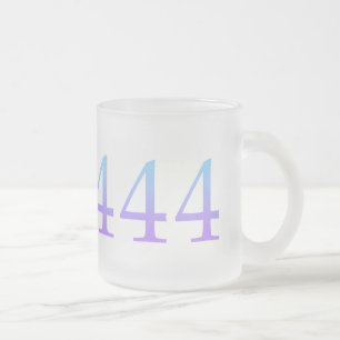 Angel Number 444 - Protection Frosted Glass Coffee Mug