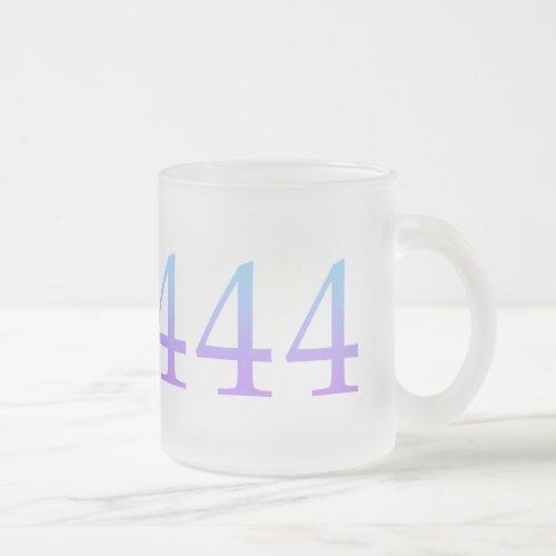 Angel Number 444  _ Protection Frosted Glass Coffee Mug