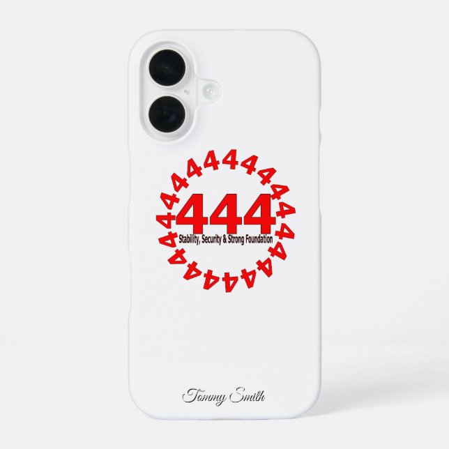 Angel Number 444 - Stability, Security & Strength Iphone Case (Back)