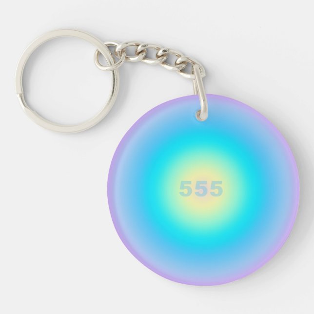 Angel Number 555 Change - Angel Numbers Gradient Keychain (Front)