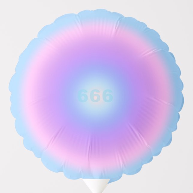 Angel Number 666 Reflect - Angel Numbers Gradient  Balloon (Front)