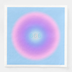 Angel Number 666 Reflect - Angel Numbers Gradient  Paper Dinner Napkins
