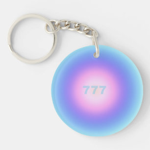 Angel Number 777 Luck - Angel Numbers Gradient Keychain