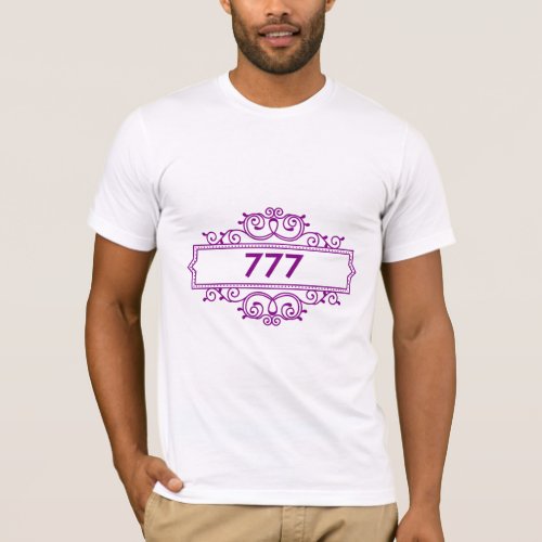 angel number 777 Numerology T_Shirt