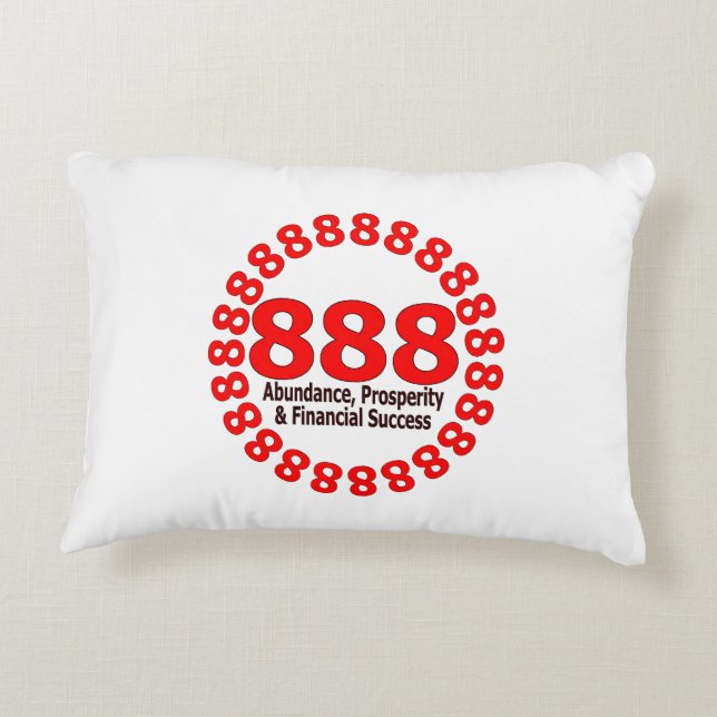 Angel Number 888 – Abundance & Harmony Accent Pillow (Back)