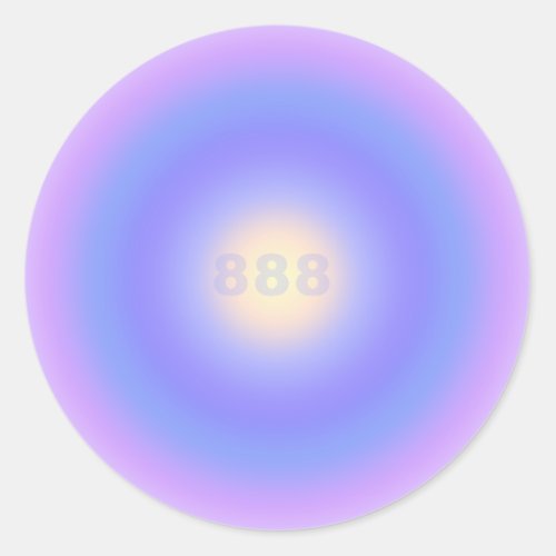 Angel Number 888 Balance _ Angel Numbers Gradient  Classic Round Sticker