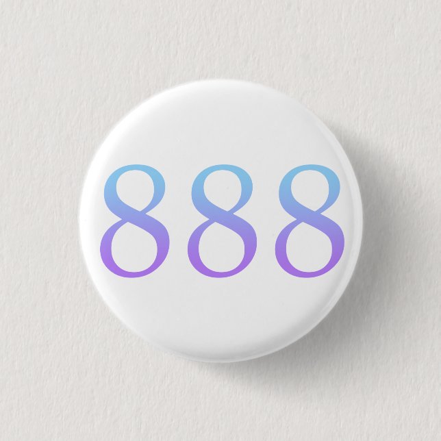 Angel Number 888 - Balance  Button (Front)