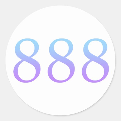 Angel Number 888 _ Balance Classic Round Sticker