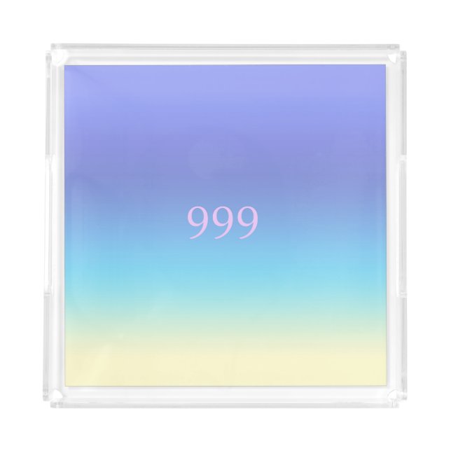 Angel Number 999   Acrylic Tray (Front)