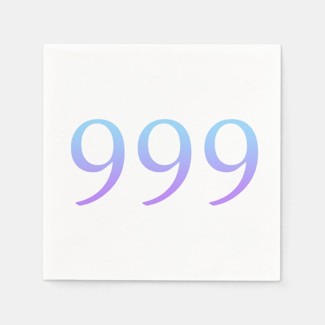 Angel Number 999   Napkins (Front)