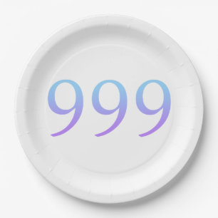 Angel Number 999 Paper Plates