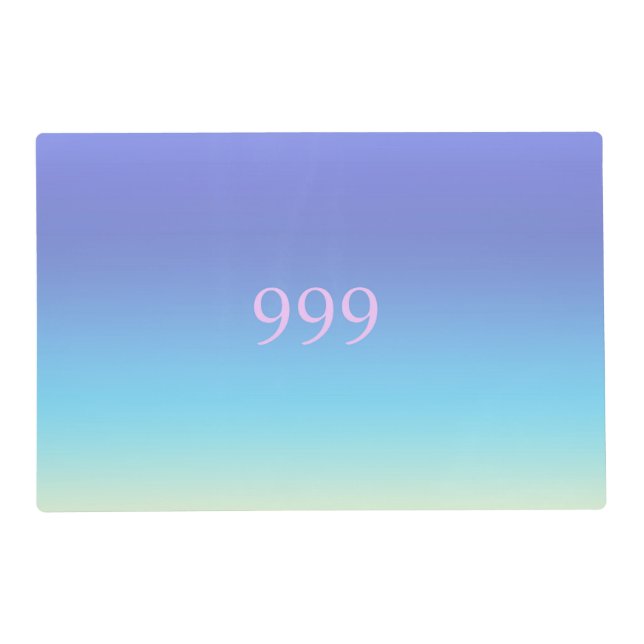 Angel Number 999  Placemat (Front)