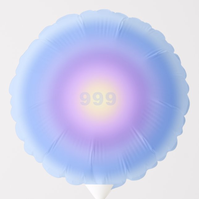 Angel Number 999 Release - Angel Numbers Gradient  Balloon (Front)