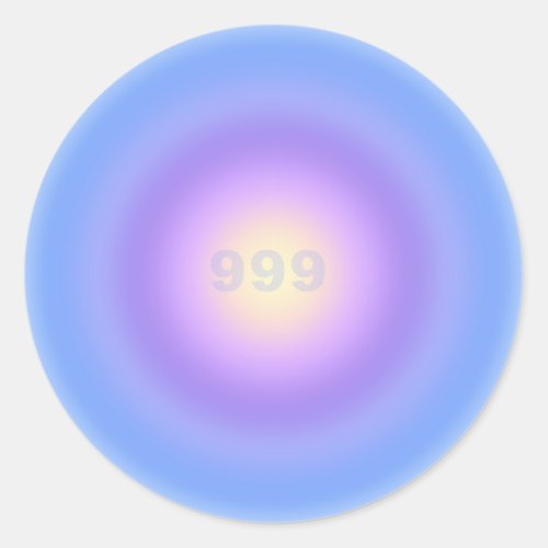 Angel Number 999 Release _ Angel Numbers Gradient  Classic Round Sticker