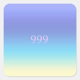 Angel Number 999 Square Sticker