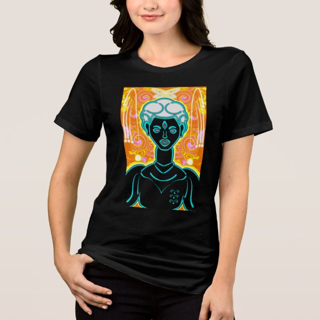 Angel number and the prince of peace Tri-Blend shirt (Front)