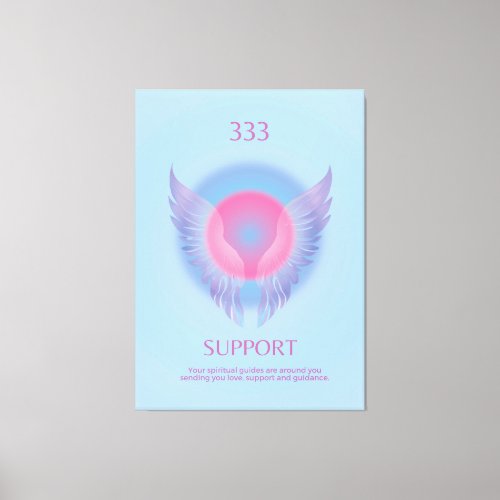 Angel Number Aura 333 Support Canvas Print