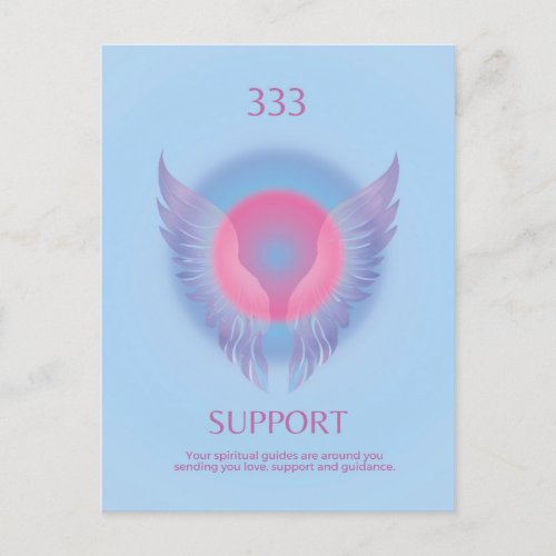 Angel Number Aura 333 Support Postcard