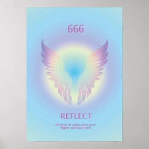 Angel Number Aura 666 Reflect Poster