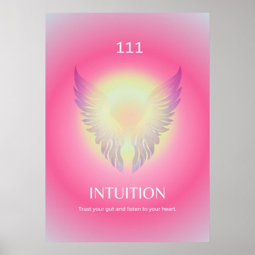 Angel Number Aura Poster 111 Intuition