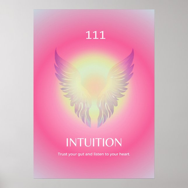 Angel Number Aura Poster 111 Intuition (Front)