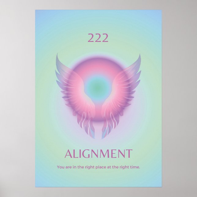 Angel Number Aura Poster 222 Alignment (Front)