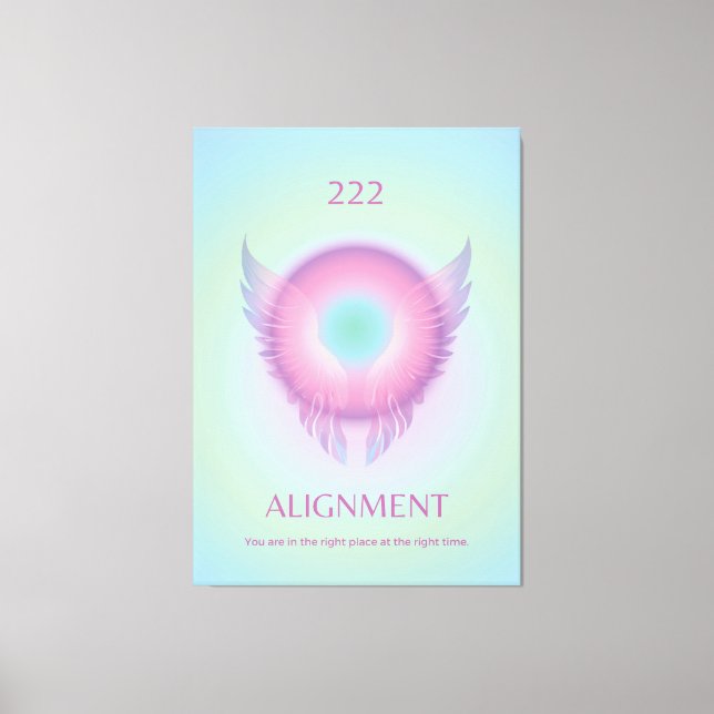Angel Number Aura Poster 222 Alignment Canvas Print (Front)