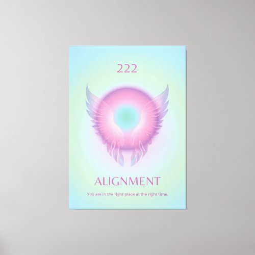 Angel Number Aura Poster 222 Alignment Canvas Print