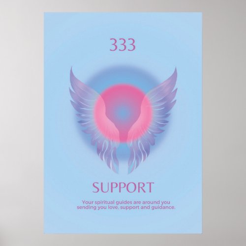 Angel Number Aura Poster 333 Support