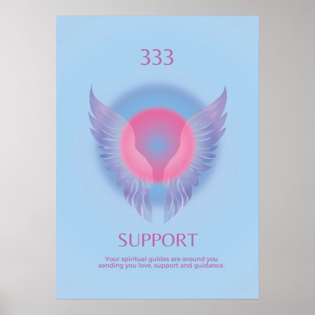 Angel Number Aura Poster 333 Support (Front)