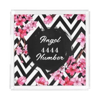 Angel Numberr "4444" Acrylic Tray