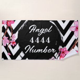Angel Numberr "4444" Beach Towel
