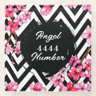 Angel Numberr "4444" Glass Coaster
