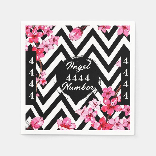 Angel Numberr "4444"  Napkins (Front)