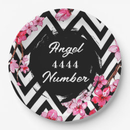 Angel Numberr "4444" Paper Plates