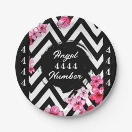 Angel Numberr "4444" Paper Plates