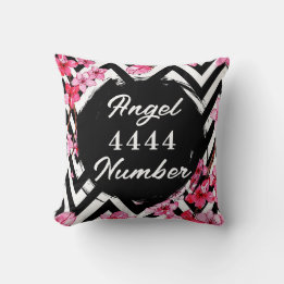Angel Numberr "4444" Throw Pillow