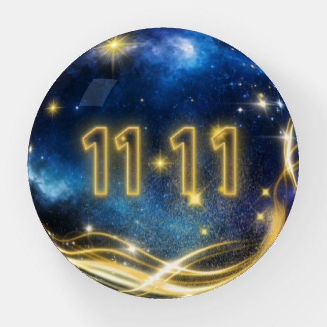 Angel Numbers 11:11 Paperweight (Front)