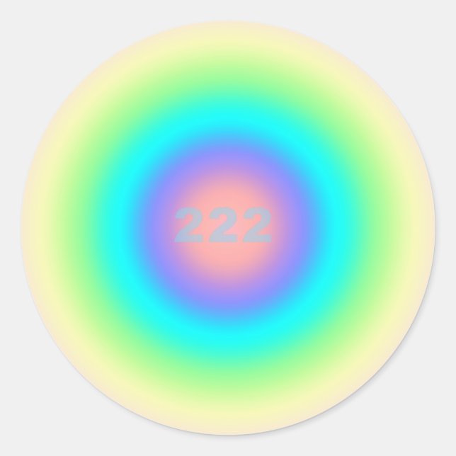 Angel Numbers 222 - Balance & Harmony Classic Round Sticker (Front)