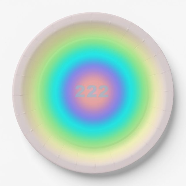 Angel Numbers 222 - Balance & Harmony   Paper Plates (Front)