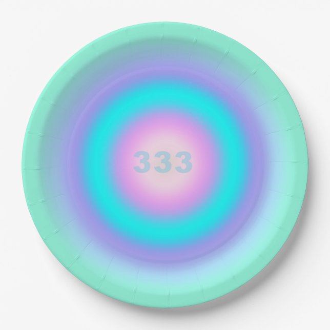 Angel Numbers 333 - Creativity & Action  Paper Plates (Front)