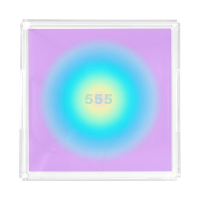 Angel Numbers 555 - New Beginnings  Acrylic Tray (Front)