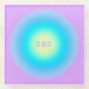 Angel Numbers 555 - New Beginnings  Glass Coaster