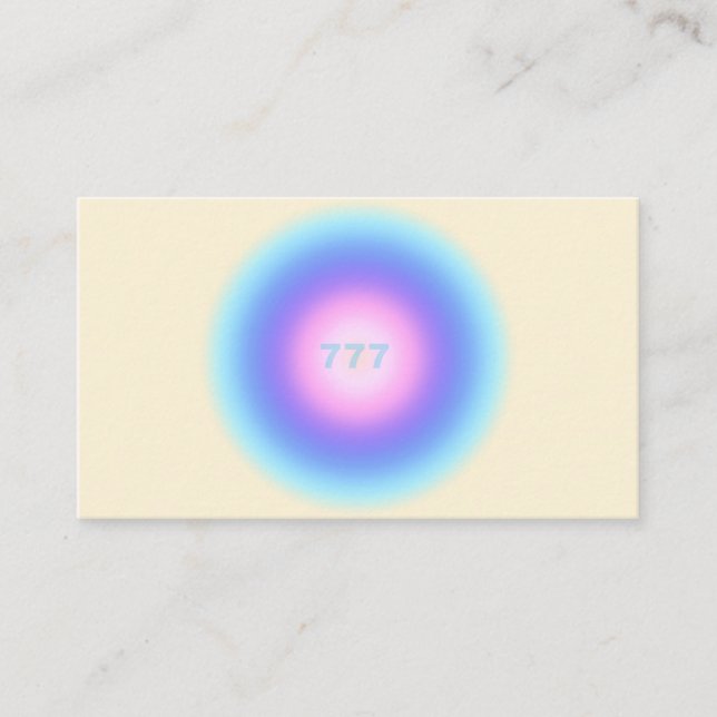 Angel Numbers 777 - Good Fortune   Enclosure Card (Front)