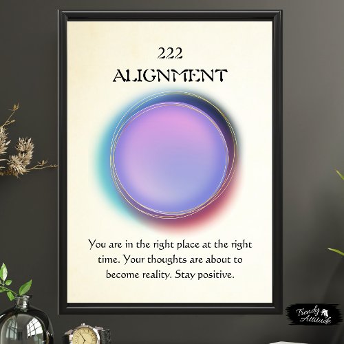 Angel Numbers Aura Wall Art Set Law of Attraction