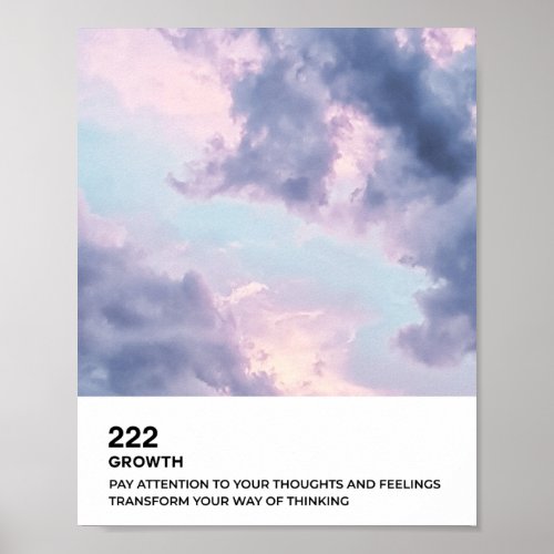 Angel Numbers Growth Angel Number 222 Poster