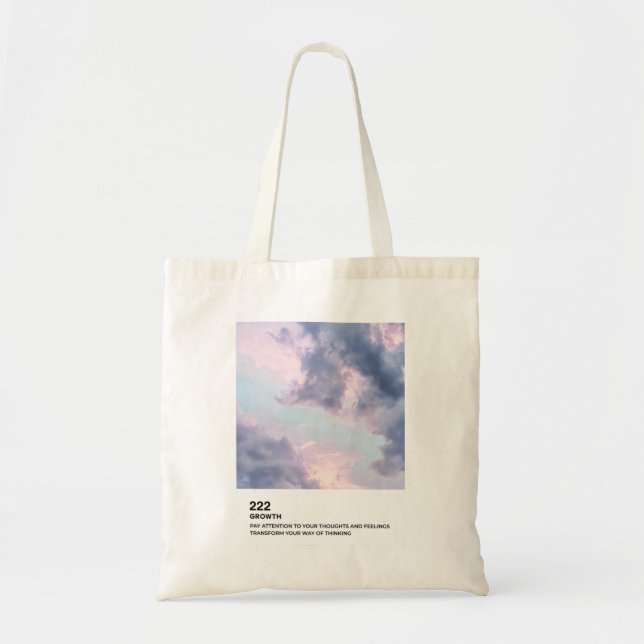 Angel Numbers, Growth, Angel Number 222 Tote Bag (Front)