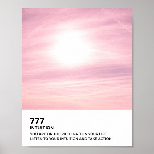 Angel Numbers Intuition Angel Number 777 Poster