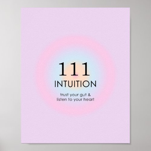 Angel Numbers Numerology 111 Intuition   Poster