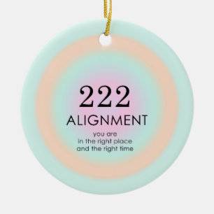 Angel Numbers Numerology 222 Alignment Motivation Ceramic Ornament